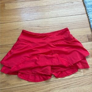 Bright Red Sports Skort
